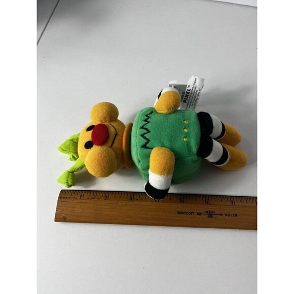 CompUSA Kids Pixel 1998 Yellow Green Robot 9” Stuffed Plush Toy - Picture 6 of 6